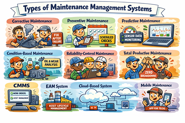 Types of maintenance management systems